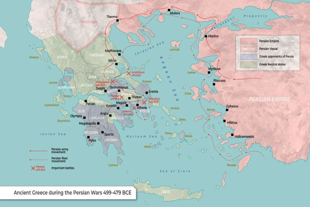 جدول زمانی کامل جنگ‌های هخامنشیان و یونان