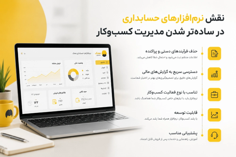 قبل از خرید برنامه حسابداری، فریب این امکانات ظاهری را نخورید نقش نرمافزارهای حسابداری در سادهتر شدن مدیریت کسب و کار