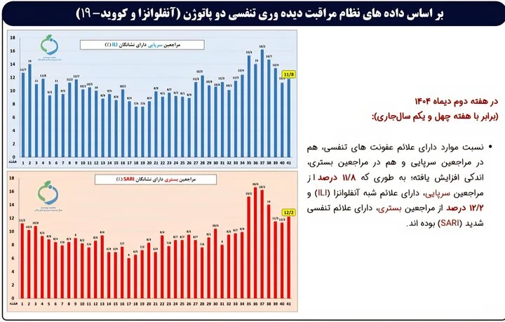 تازهترین وضعیت آنفلوانزا در کشور+ نمودار تازه ترین وضعیت آنفلوانزا در کشور+نمودار