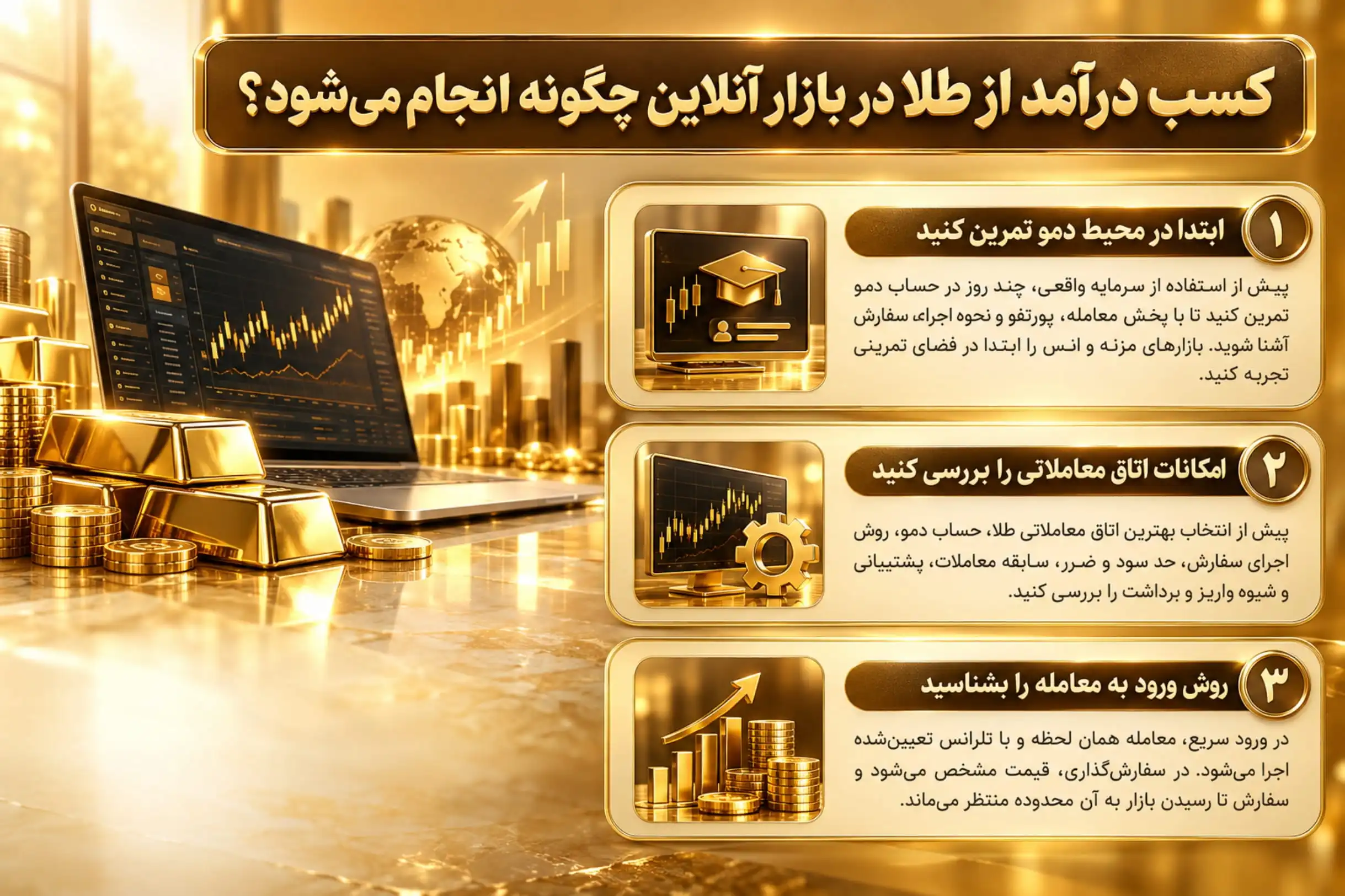 بهترین طلا برای سرمایه گذاری کسب درآمد از طلا در بازار آنلاین